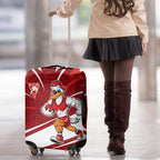 Sydney Swans Australian Football Luggage Cover Swans Mascot Art With Indigenous Pattern Art