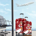 Sydney Swans Australian Football Luggage Cover Swans Mascot Art With Indigenous Pattern Art