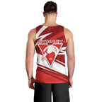 Sydney Swans Australian Football Men Tank Top Swans Mascot Art With Indigenous Pattern Art