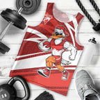 Sydney Swans Australian Football Men Tank Top Swans Mascot Art With Indigenous Pattern Art