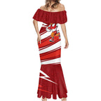 Sydney Swans Australian Football Mermaid Dress Swans Mascot Art With Indigenous Pattern Art
