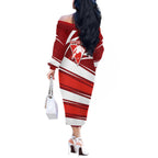 Sydney Swans Australian Football Off The Shoulder Long Sleeve Dress Swans Mascot Art With Indigenous Pattern Art