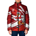 Sydney Swans Australian Football Padded Jacket Swans Mascot Art With Indigenous Pattern Art