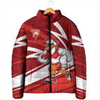 Sydney Swans Australian Football Padded Jacket Swans Mascot Art With Indigenous Pattern Art