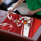 Sydney Swans Australian Football Puzzle Swans Mascot Art With Indigenous Pattern Art
