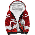 Sydney Swans Australian Football Sherpa Hoodie Swans Mascot Art With Indigenous Pattern Art