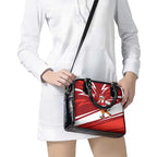 Sydney Swans Australian Football Shoulder Handbag Swans Mascot Art With Indigenous Pattern Art