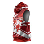 Sydney Swans Australian Football Sleeveless Hoodie Swans Mascot Art With Indigenous Pattern Art