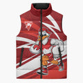 Sydney Swans Australian Football Sleeveless Puffer Jacket Swans Mascot Art With Indigenous Pattern Art