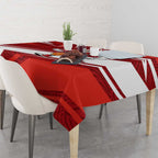 Sydney Swans Australian Football Tablecloth Swans Mascot Art With Indigenous Pattern Art
