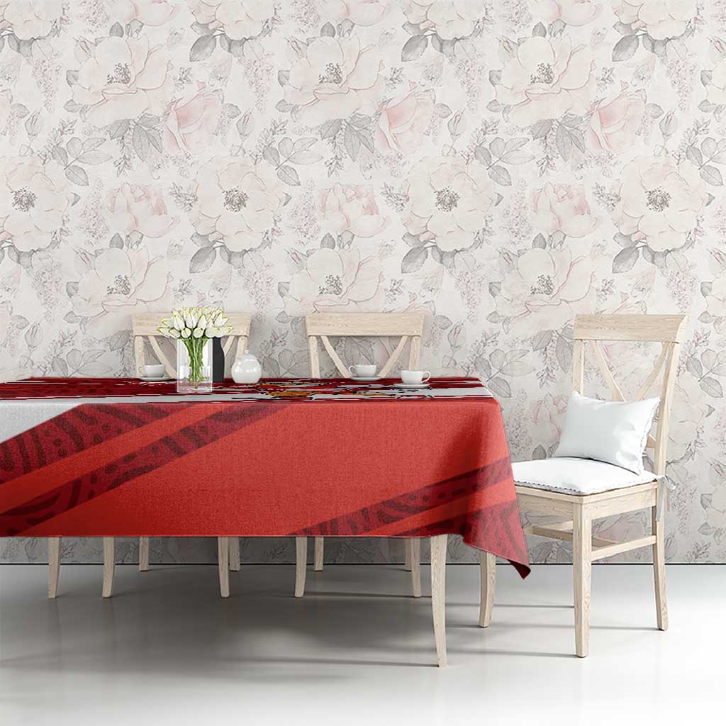 Sydney Swans Australian Football Tablecloth Swans Mascot Art With Indigenous Pattern Art