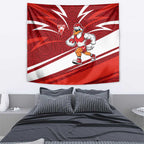 Sydney Swans Australian Football Tapestry Swans Mascot Art With Indigenous Pattern Art