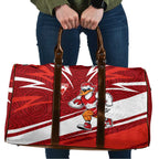 Sydney Swans Australian Football Travel Bag Swans Mascot Art With Indigenous Pattern Art