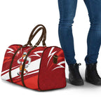 Sydney Swans Australian Football Travel Bag Swans Mascot Art With Indigenous Pattern Art