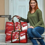 Sydney Swans Australian Football Travel Bag Swans Mascot Art With Indigenous Pattern Art