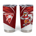 Sydney Swans Australian Football Tumbler Cup Swans Mascot Art With Indigenous Pattern Art