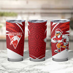 Sydney Swans Australian Football Tumbler Cup Swans Mascot Art With Indigenous Pattern Art