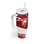 Sydney Swans Australian Football Tumbler With Handle Swans Mascot Art With Indigenous Pattern Art