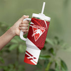 Sydney Swans Australian Football Tumbler With Handle Swans Mascot Art With Indigenous Pattern Art