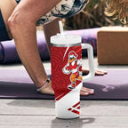 Sydney Swans Australian Football Tumbler With Handle Swans Mascot Art With Indigenous Pattern Art