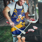 West Coast Eagles Australian Football Apron Fierce Eagle Mascot With Indigenous Pattern Art