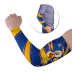 West Coast Eagles Australian Football Arm Sleeves Fierce Eagle Mascot With Indigenous Pattern Art