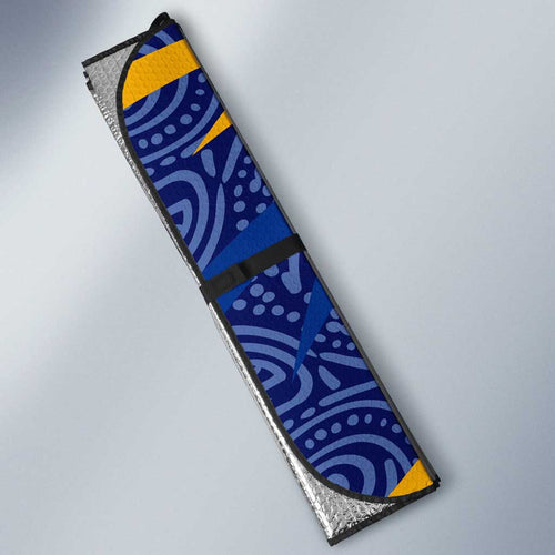 West Coast Eagles Australian Football Auto Sun Shade Fierce Eagle Mascot With Indigenous Pattern Art