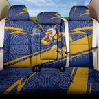 West Coast Eagles Australian Football Back Car Seat Cover Fierce Eagle Mascot With Indigenous Pattern Art