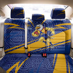 West Coast Eagles Australian Football Back Car Seat Cover Fierce Eagle Mascot With Indigenous Pattern Art