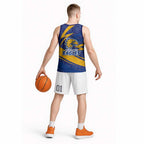West Coast Eagles Australian Football Basketball Jersey Fierce Eagle Mascot With Indigenous Pattern Art