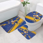 West Coast Eagles Australian Football Bathroom Set Fierce Eagle Mascot With Indigenous Pattern Art