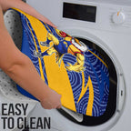 West Coast Eagles Australian Football Bathroom Set Fierce Eagle Mascot With Indigenous Pattern Art