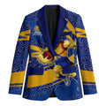 West Coast Eagles Australian Football Blazer Fierce Eagle Mascot With Indigenous Pattern Art