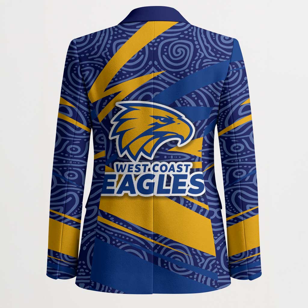 West Coast Eagles Australian Football Blazer Fierce Eagle Mascot With Indigenous Pattern Art