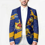 West Coast Eagles Australian Football Blazer Fierce Eagle Mascot With Indigenous Pattern Art