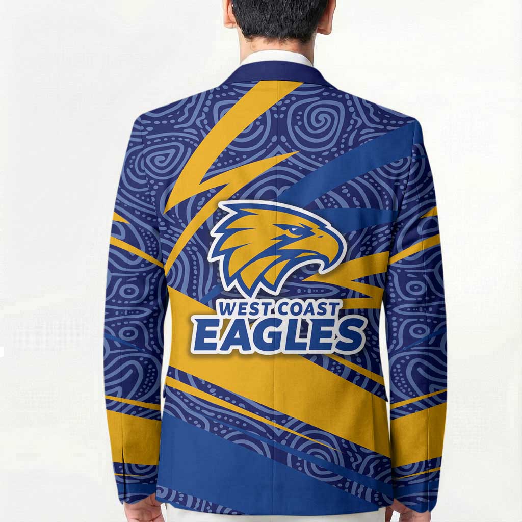 West Coast Eagles Australian Football Blazer Fierce Eagle Mascot With Indigenous Pattern Art