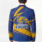 West Coast Eagles Australian Football Blazer Fierce Eagle Mascot With Indigenous Pattern Art