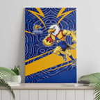 West Coast Eagles Australian Football Canvas Wall Art Fierce Eagle Mascot With Indigenous Pattern Art