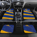West Coast Eagles Australian Football Car Mats Fierce Eagle Mascot With Indigenous Pattern Art