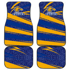 West Coast Eagles Australian Football Car Mats Fierce Eagle Mascot With Indigenous Pattern Art