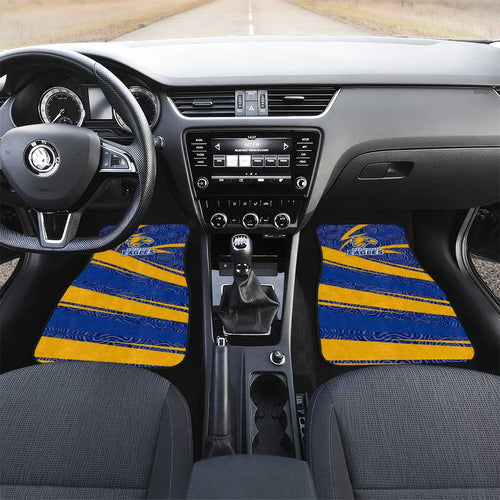 West Coast Eagles Australian Football Car Mats Fierce Eagle Mascot With Indigenous Pattern Art