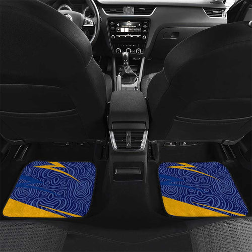 West Coast Eagles Australian Football Car Mats Fierce Eagle Mascot With Indigenous Pattern Art
