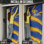 West Coast Eagles Australian Football Door Cover Fierce Eagle Mascot With Indigenous Pattern Art