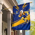 West Coast Eagles Australian Football Garden Flag Fierce Eagle Mascot With Indigenous Pattern Art