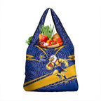 West Coast Eagles Australian Football Grocery Bag Fierce Eagle Mascot With Indigenous Pattern Art