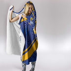 West Coast Eagles Australian Football Hooded Blanket Fierce Eagle Mascot With Indigenous Pattern Art