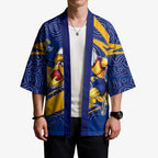 West Coast Eagles Australian Football Kimono Fierce Eagle Mascot With Indigenous Pattern Art