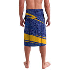 West Coast Eagles Australian Football Lavalava Fierce Eagle Mascot With Indigenous Pattern Art