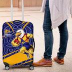 West Coast Eagles Australian Football Luggage Cover Fierce Eagle Mascot With Indigenous Pattern Art