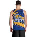 West Coast Eagles Australian Football Men Tank Top Fierce Eagle Mascot With Indigenous Pattern Art